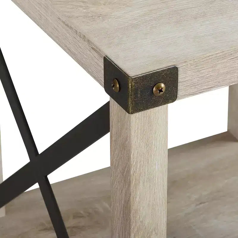 Table d'appoint Sophie style industriel rustique en X - Saracina Home
