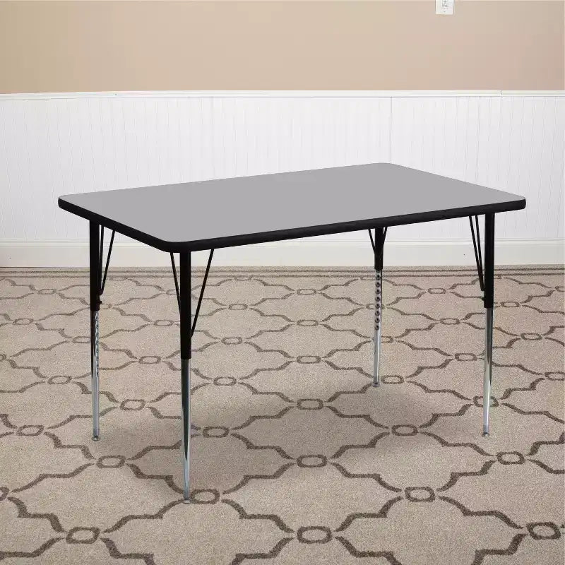 Flash Furniture Table d'activité rectangulaire en stratifié thermique de 30'' L x 48'' P - Pieds réglables en hauteur standard