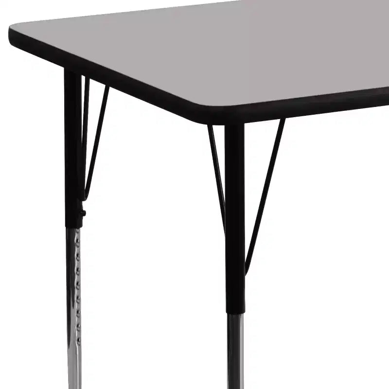 Flash Furniture Table d'activité rectangulaire en stratifié thermique de 30'' L x 48'' P - Pieds réglables en hauteur standard