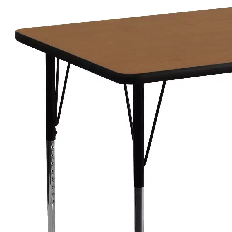 Flash Furniture Table d'activité rectangulaire en stratifié thermique de 30'' L x 48'' P - Pieds réglables en hauteur standard