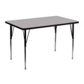 Flash Furniture Table d'activité rectangulaire en stratifié thermique de 30'' L x 48'' P - Pieds réglables en hauteur standard