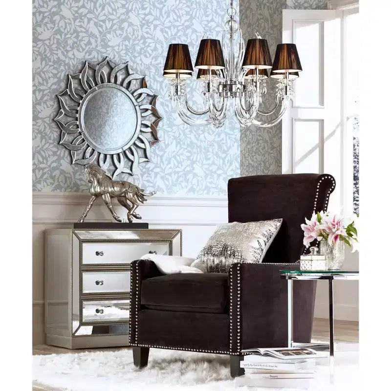 Commode d'appoint Coast to Coast Trevi 3 tiroirs miroir argenté de 32 pouces de large