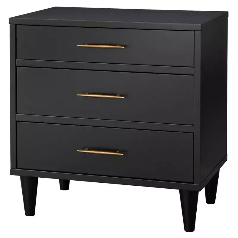 Lifestorey Ana Mid Century Modern 3 Drawer Nightstand
