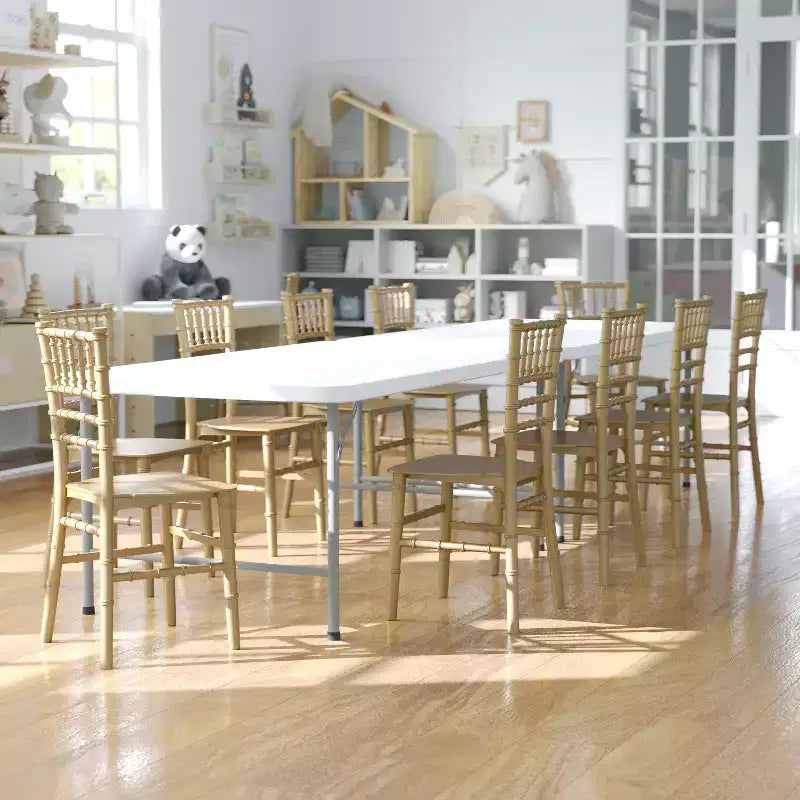 Chaise Chiavari Flash Furniture en résine pour enfant, pour fêtes et événements, usage commercial et résidentiel