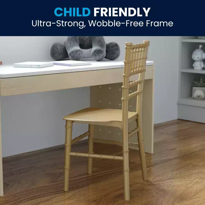 Chaise Chiavari Flash Furniture en résine pour enfant, pour fêtes et événements, usage commercial et résidentiel