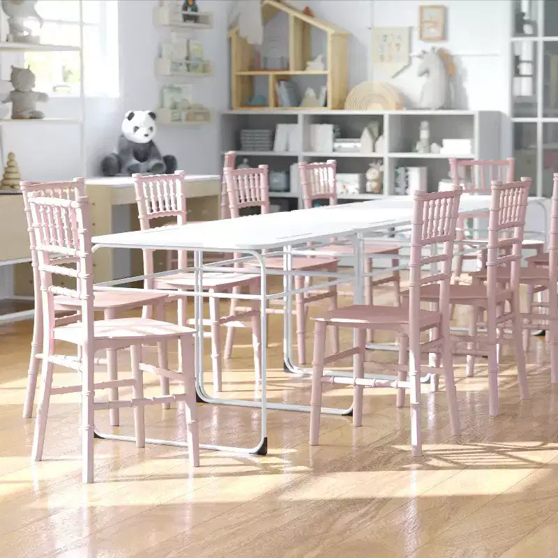 Chaise Chiavari Flash Furniture en résine pour enfant, pour fêtes et événements, usage commercial et résidentiel