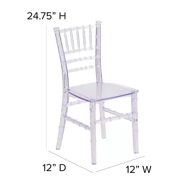 Chaise Chiavari Flash Furniture en résine pour enfant, pour fêtes et événements, usage commercial et résidentiel
