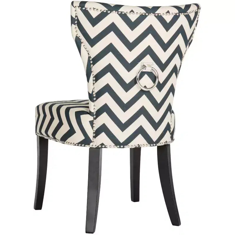 Chaise d'appoint Jappic Ring - Lot de 2 - MCR4721 - Marine/Blanc - Safavieh Couture