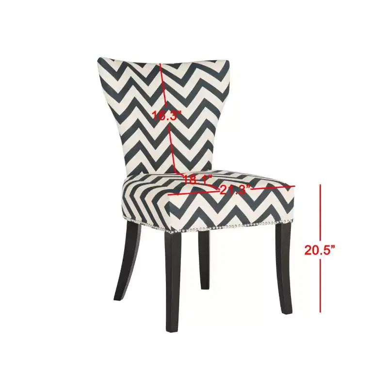 Chaise d'appoint Jappic Ring - Lot de 2 - MCR4721 - Marine/Blanc - Safavieh Couture