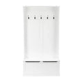 White MDF Hall Tree with Storage Bench