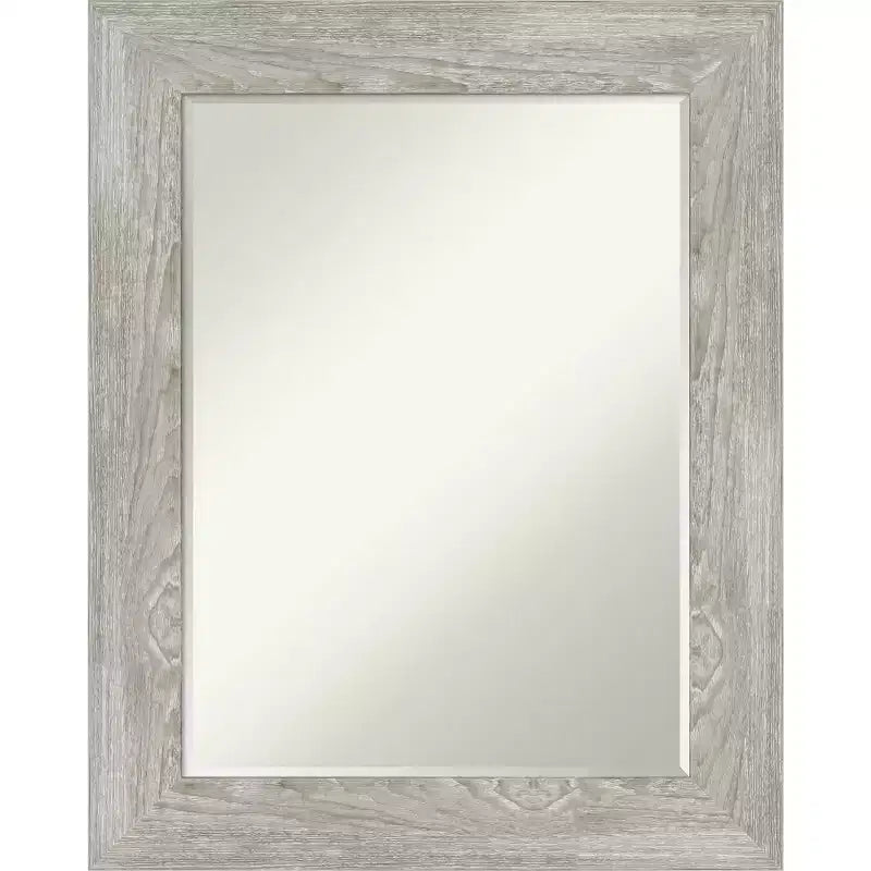 Dove Greywash Petite Bevel Bathroom Wall Mirror 76.2 × 61.0 cm.