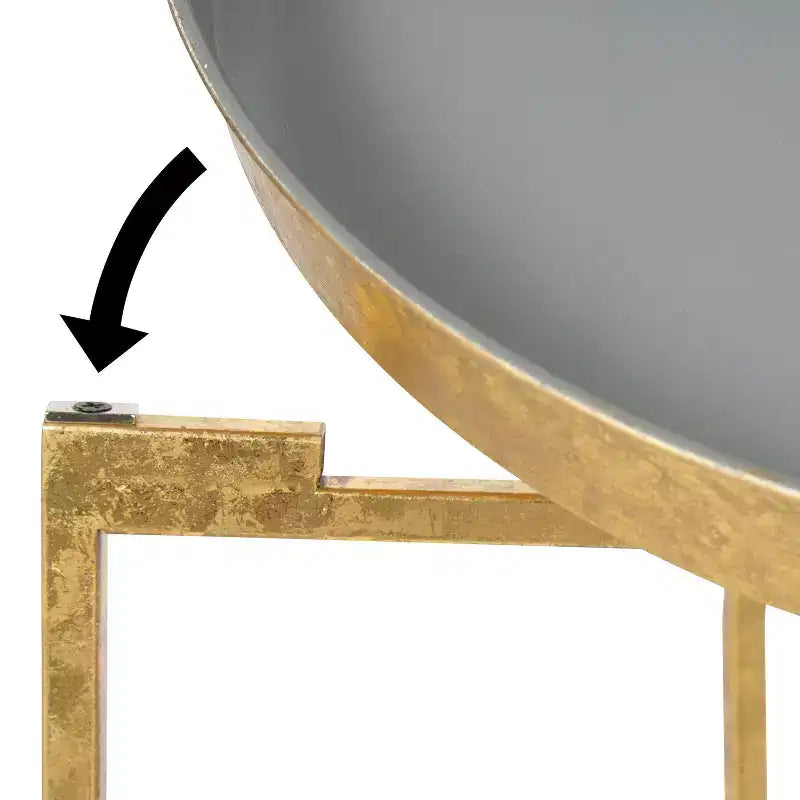 Round Metal Side Table