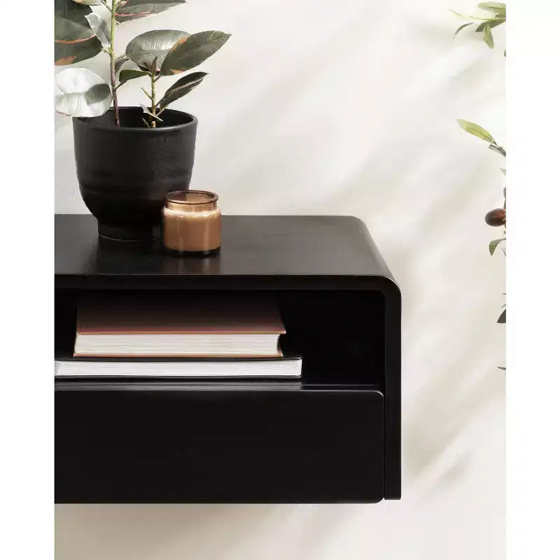 Floating Side Table with Drawer