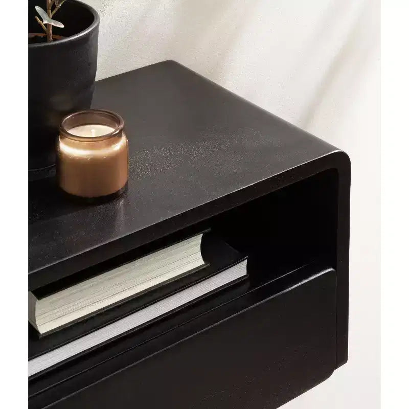 Floating Side Table with Drawer