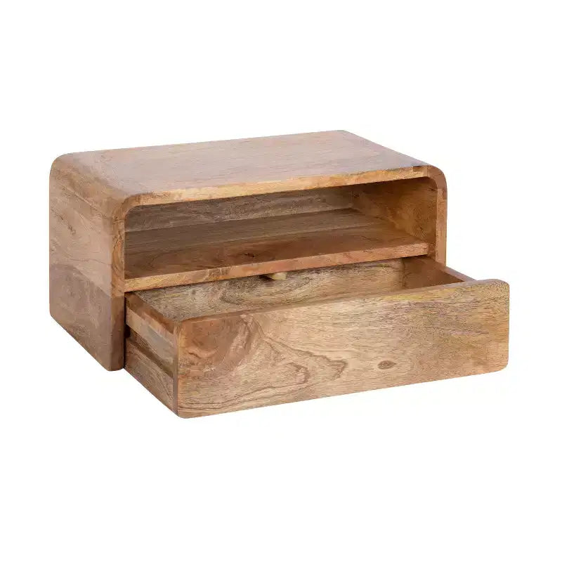Floating Side Table with Drawer