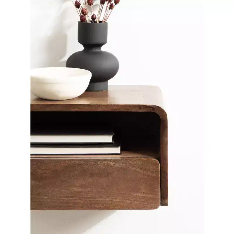 Floating Side Table with Drawer
