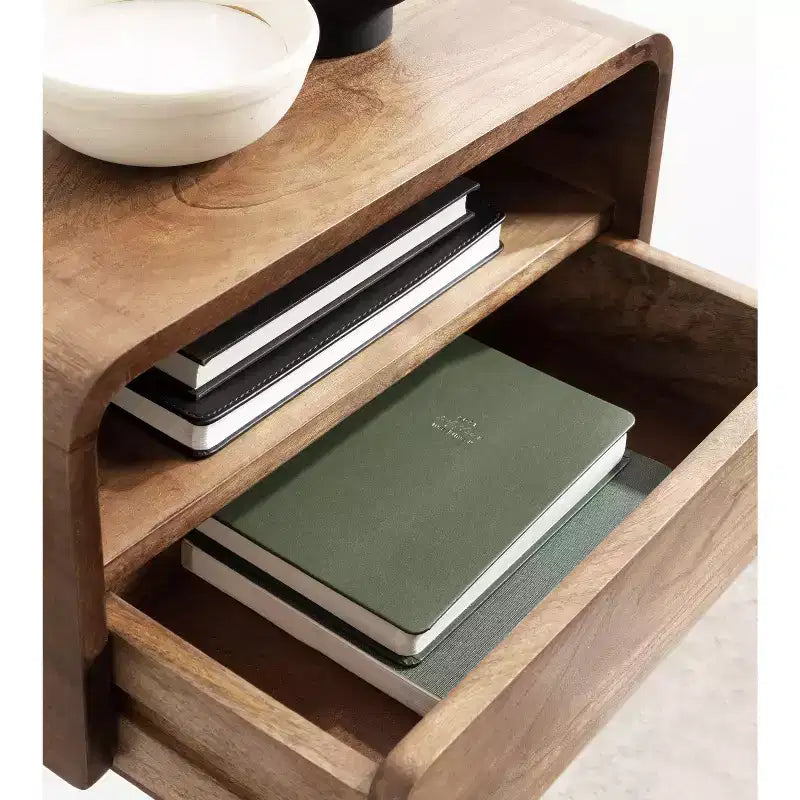 Floating Side Table with Drawer