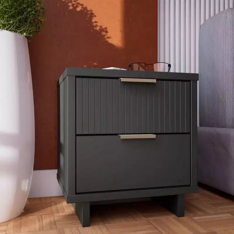 Granville Modern 2 Drawer Nightstand