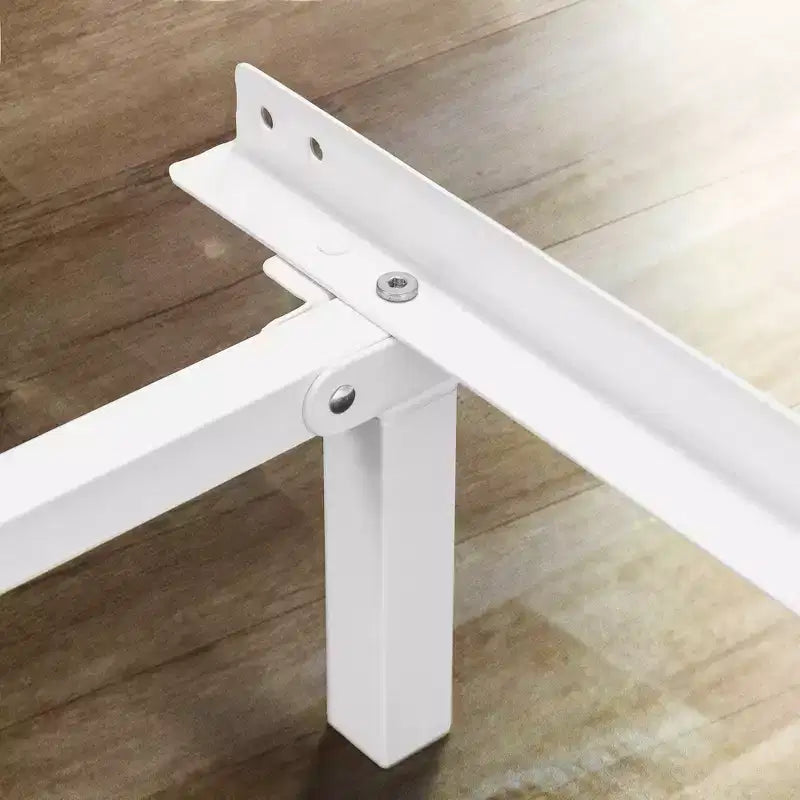 17.8 cm High White Metal Bed Frame, Overall Approx. 97.8 × 188.0 cm
