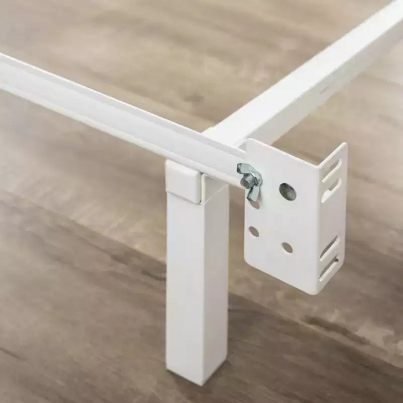 17.8 cm High White Metal Bed Frame, Overall Approx. 97.8 × 188.0 cm