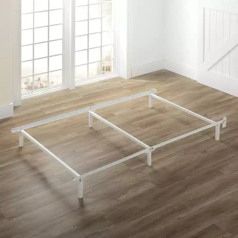 17.8 cm High White Metal Bed Frame, Overall Approx. 97.8 × 188.0 cm