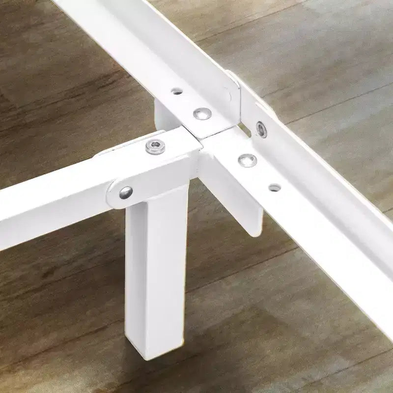 17.8 cm High White Metal Bed Frame, Overall Approx. 97.8 × 188.0 cm