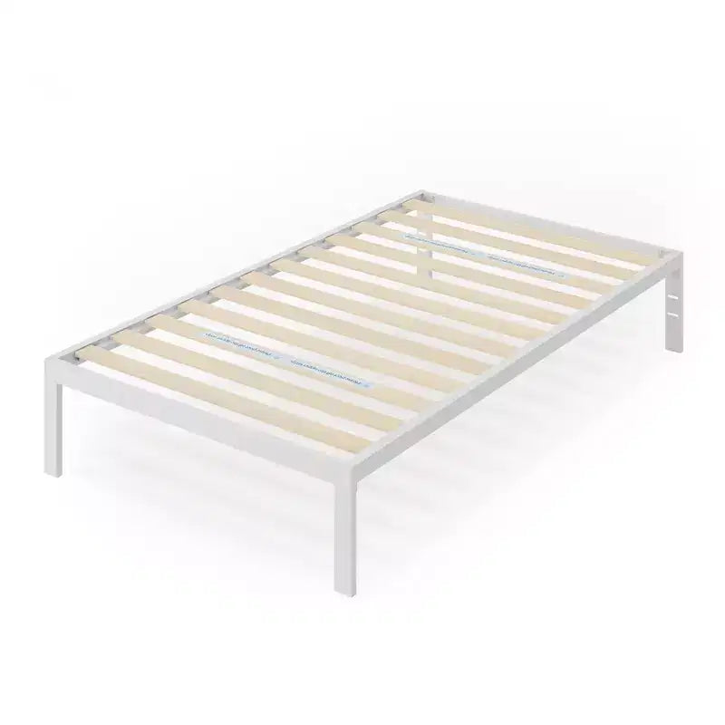 Mia 14 Metal Platform Bed Frame White