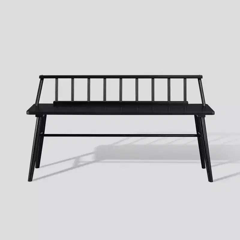 Transitional Low-Back Spindle Entryway Bench
