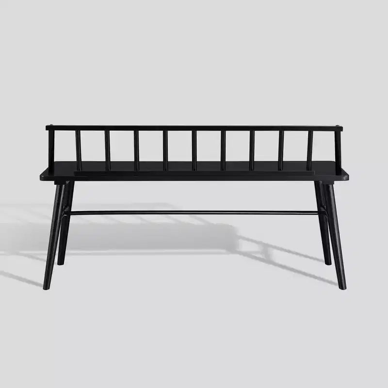 Transitional Low-Back Spindle Entryway Bench