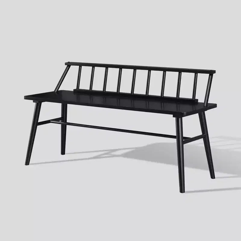 Transitional Low-Back Spindle Entryway Bench