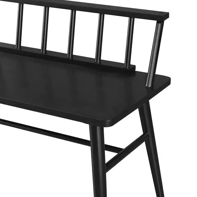 Transitional Low-Back Spindle Entryway Bench