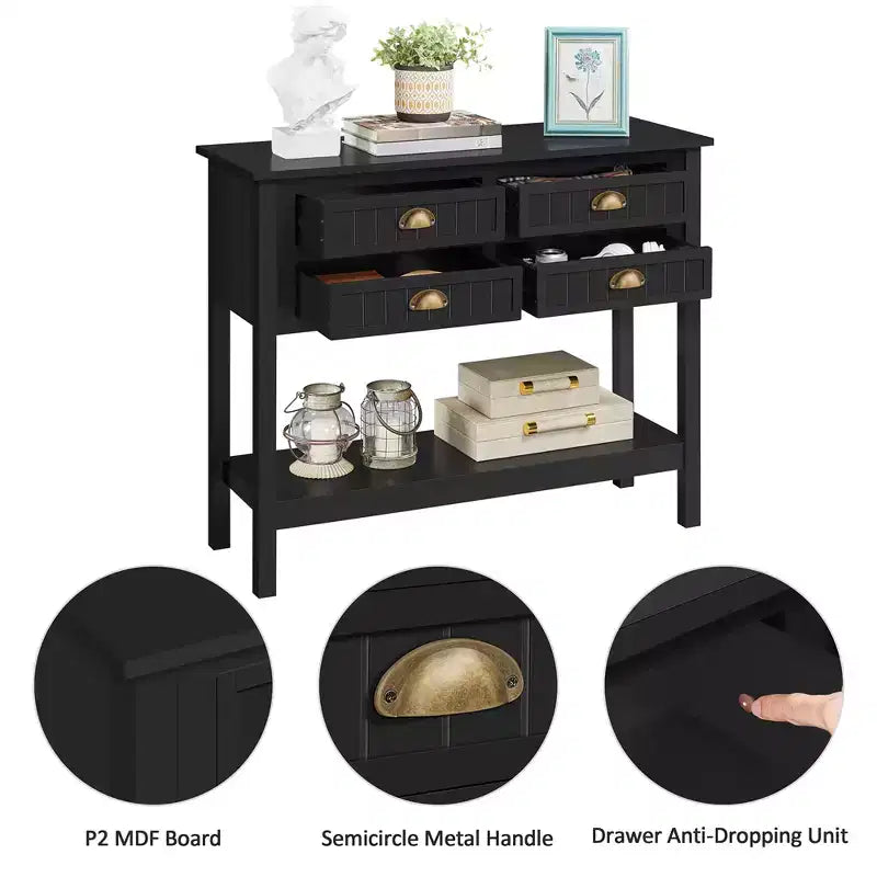 4-Drawer Console Table Entryway Table