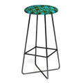 Gnome Apple Retro Checkered Pattern Muted Barstool