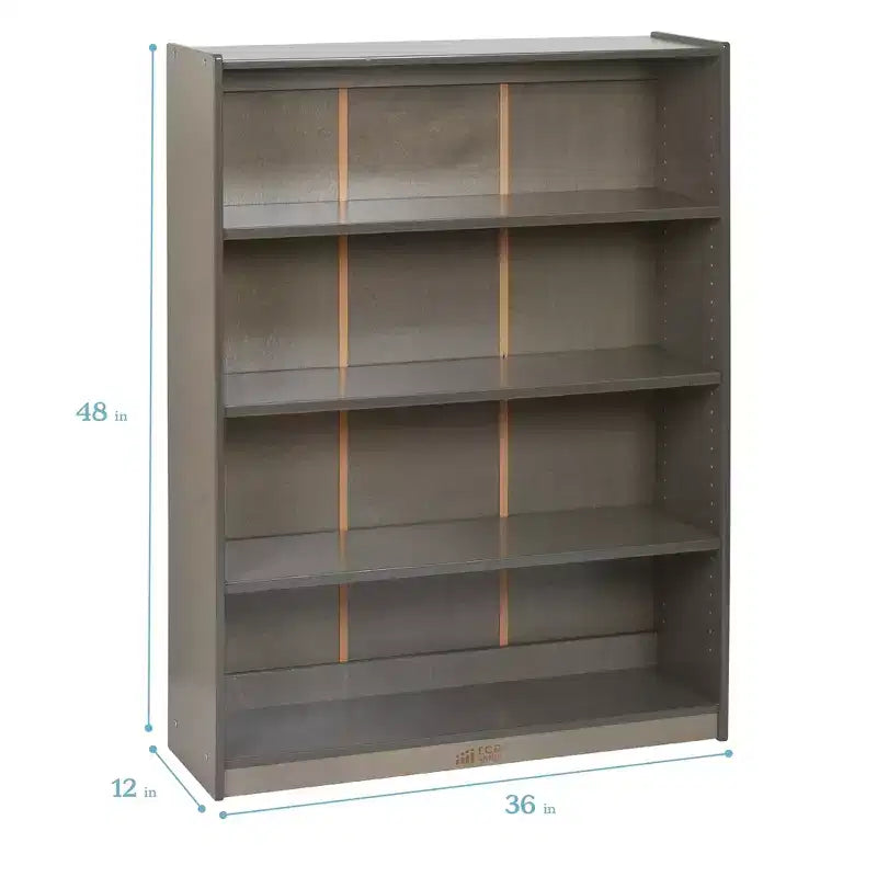 Wooden Classic Bookcase with Adjustable Shelves, 121.9 cm, Classroom Bookshelf