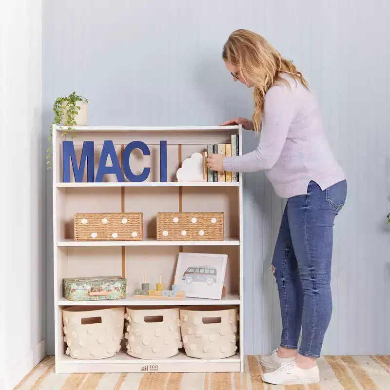 Wooden Classic Bookcase with Adjustable Shelves, 121.9 cm, Classroom Bookshelf