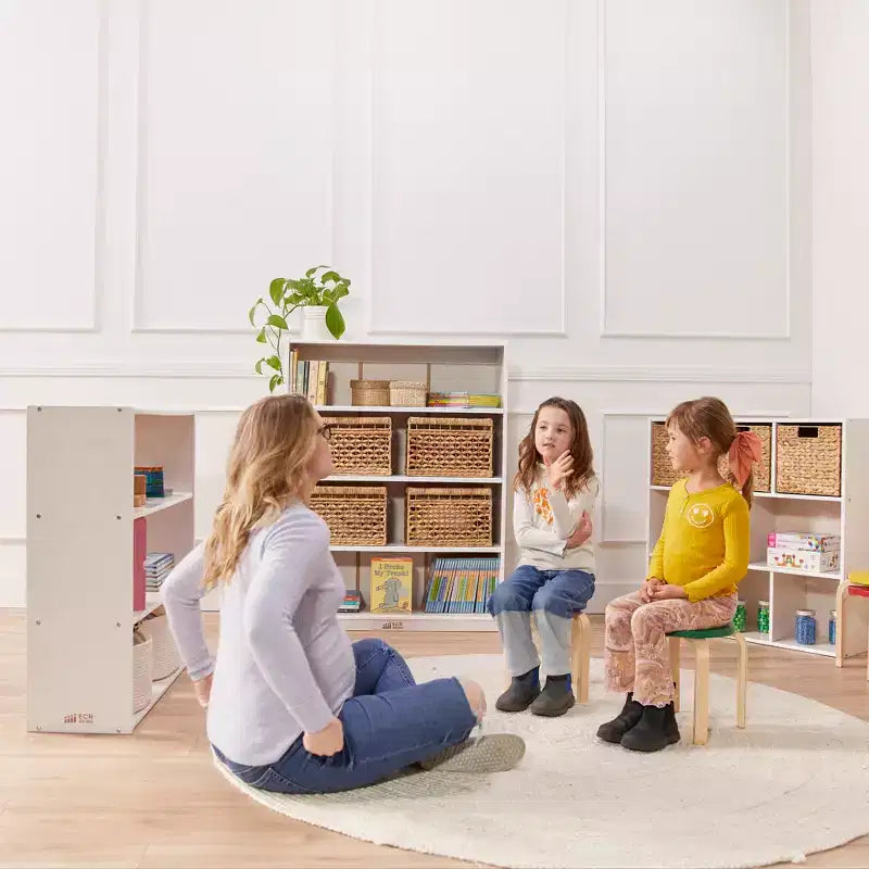 Wooden Classic Bookcase with Adjustable Shelves, 121.9 cm, Classroom Bookshelf