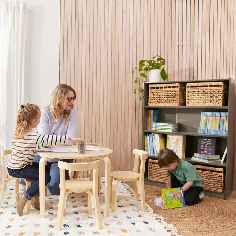 Wooden Classic Bookcase with Adjustable Shelves, 121.9 cm, Classroom Bookshelf