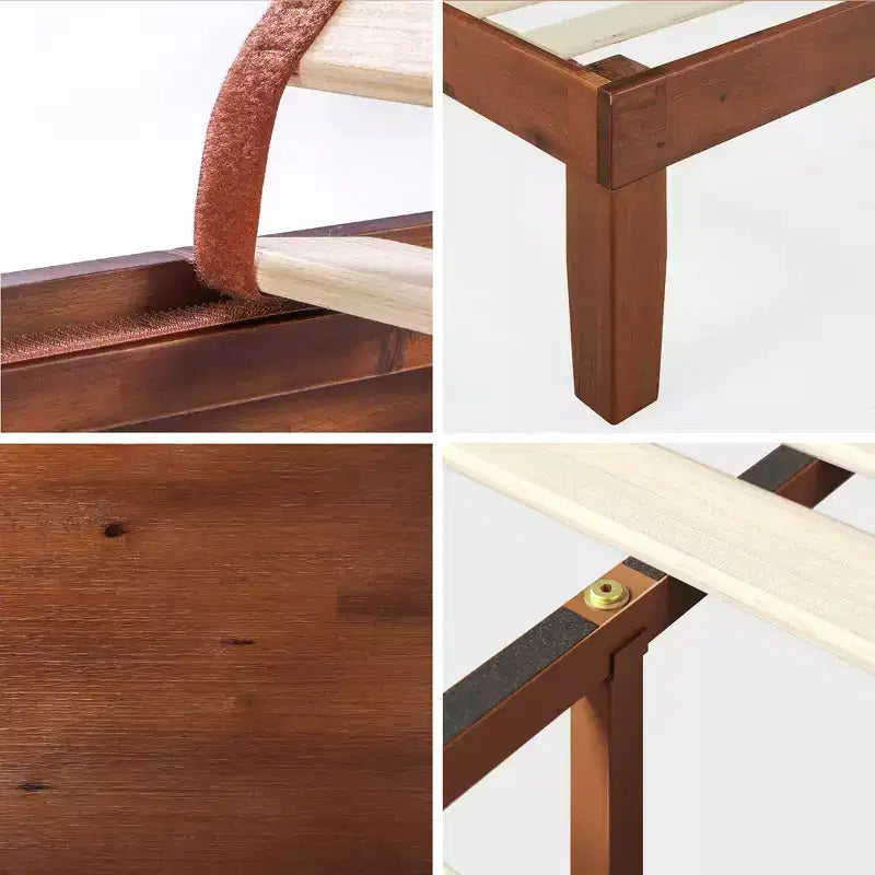 Wen Wood Platform Bed Frame Cherry
