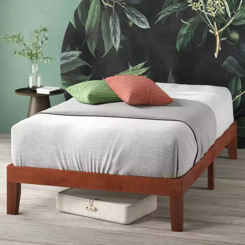 Wen Wood Platform Bed Frame Cherry
