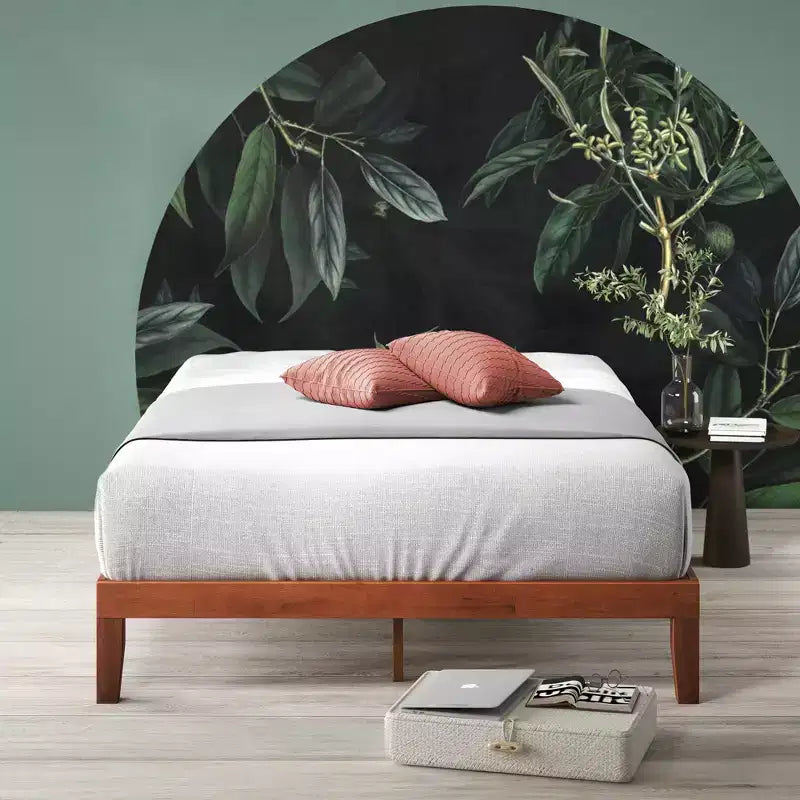 Wen Wood Platform Bed Frame Cherry