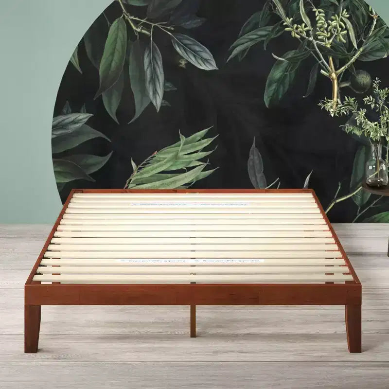 Wen Wood Platform Bed Frame Cherry