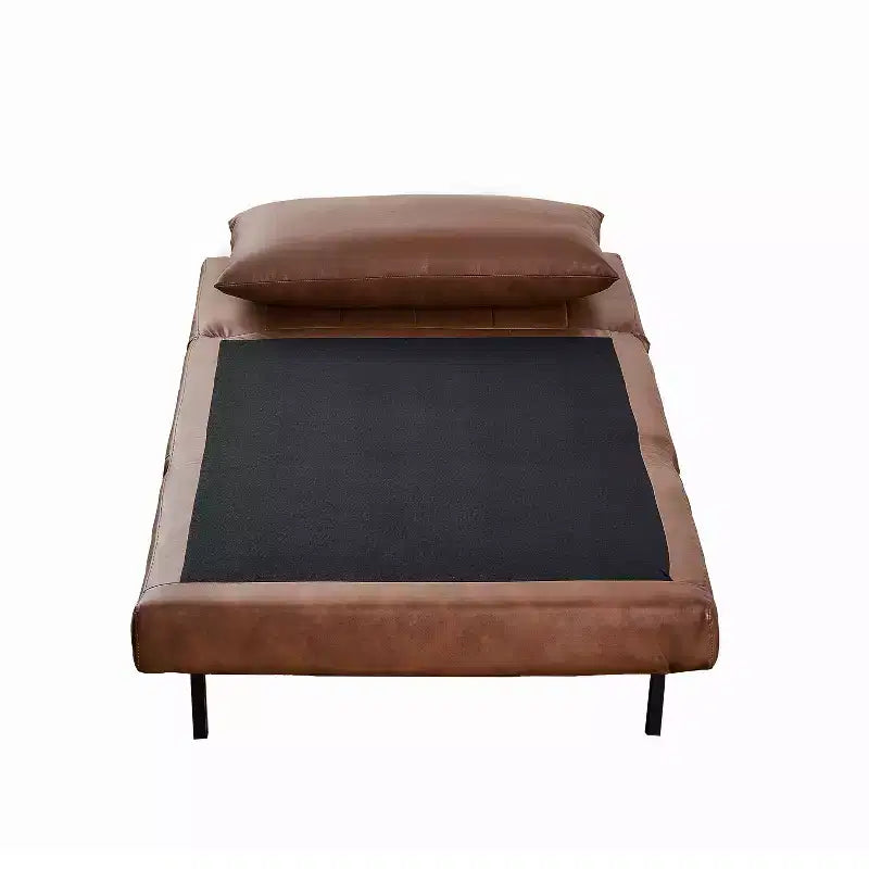 Convertible Tri-Fold Sleeper Chair with Channel Stitching and Pillow