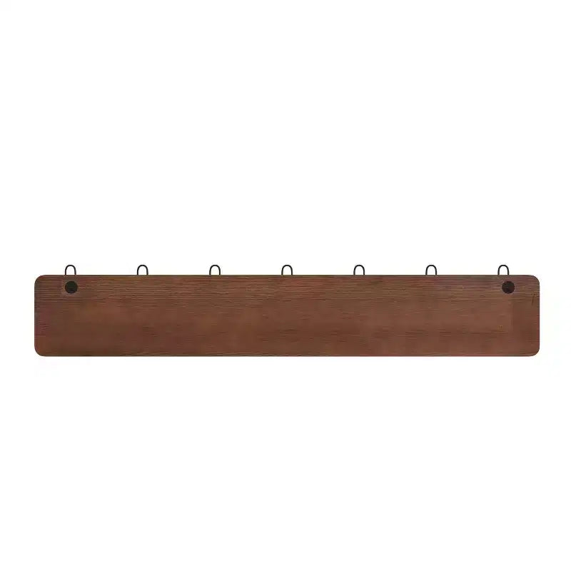 86.4 cm Wall Mount Pine Wood Storage Rack with Hanging Hooks, Entryway, Kitchen, Bathroom