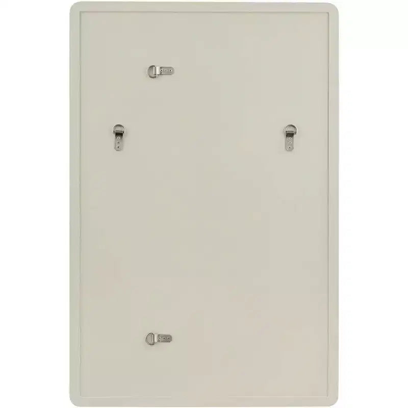 Miroir mural rectangulaire – Cadre beige mat et or, 71 x 107 cm