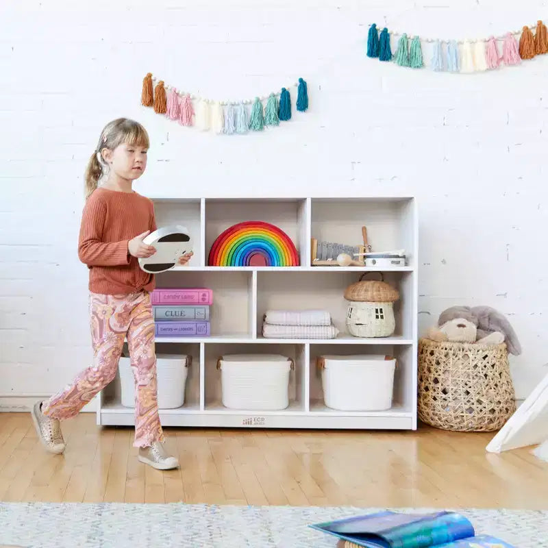8-Compartment Mobile Storage Cabinet, Elementary, Classroom Furniture