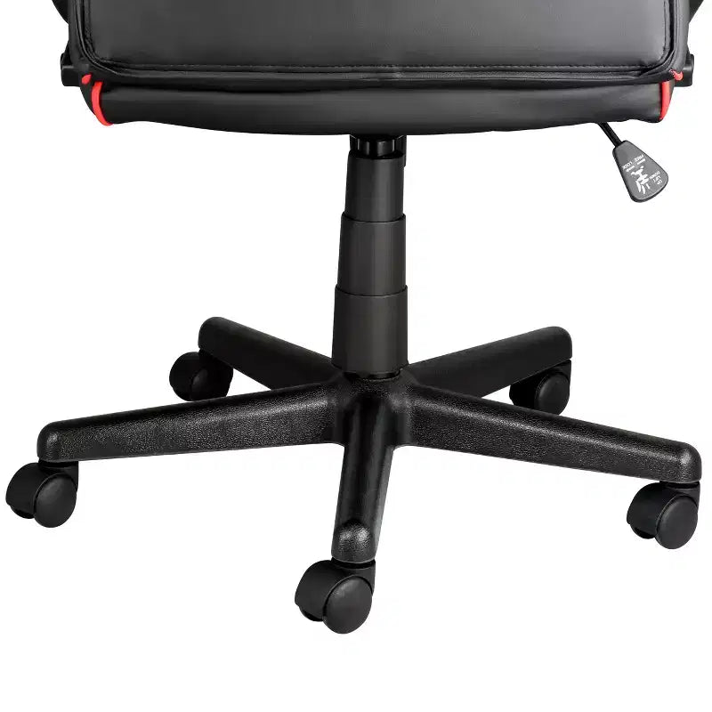 Fauteuil de bureau pivotant réglable noir et rouge, 1 place