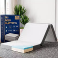 5 Portable Tri Folding Gel Memory Foam Mattress | Breathable Mesh Sides with Ultra Soft, Removable and Washable Cover