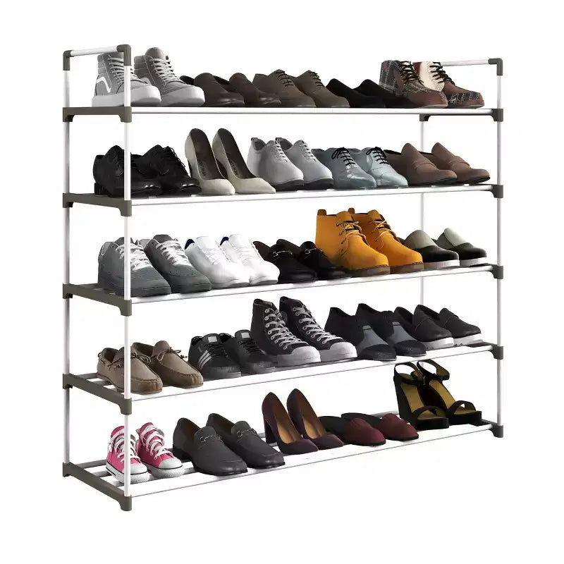5-Tier Shoe Rack for 25 Pairs, White