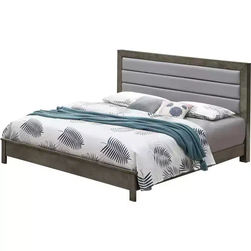 Lit rembourré Passion Furniture Burlington avec panneaux pleins