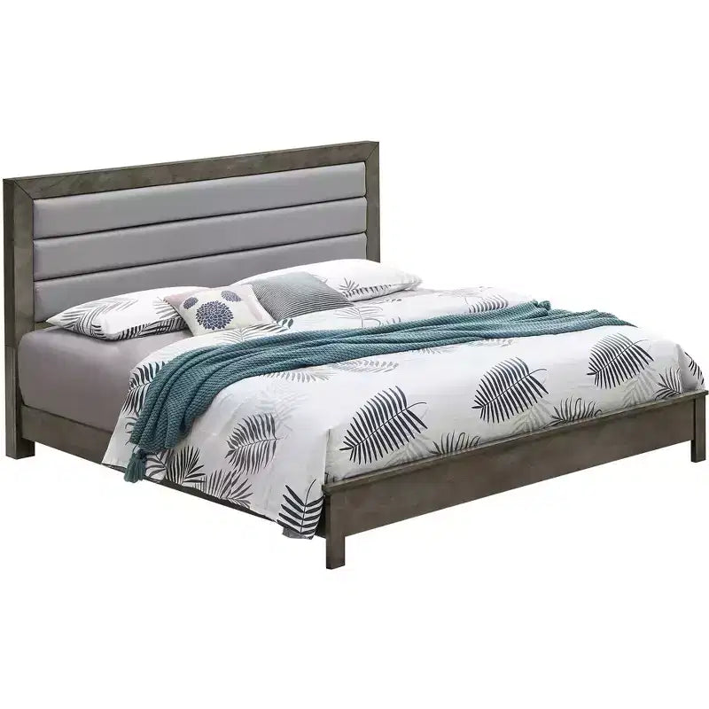 Lit rembourré Passion Furniture Burlington avec panneaux pleins